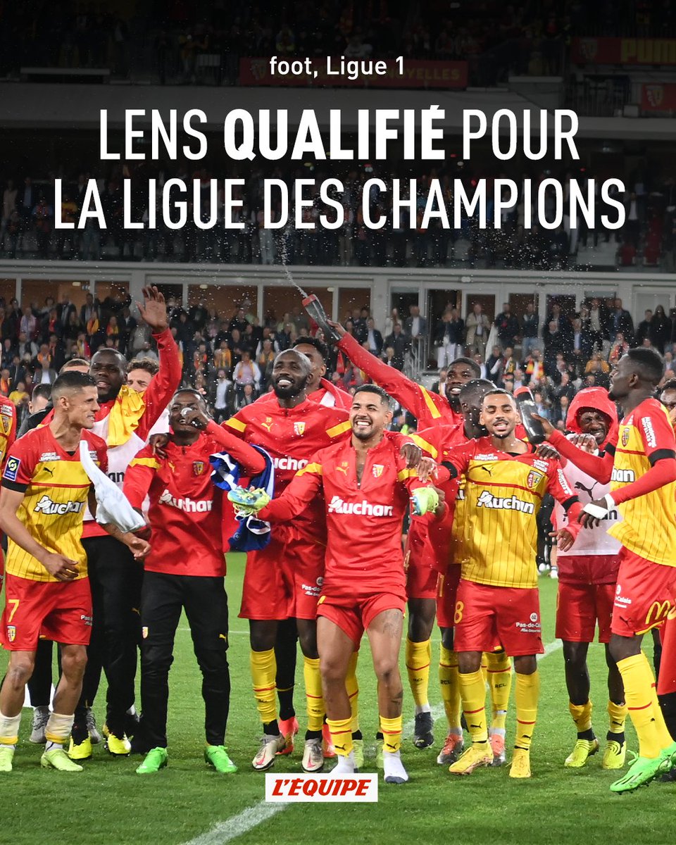 lequipe's tweet photo. Après le nul de Monaco face à Lille, Lens est assuré de finir au moins 3e de Ligue 1.

Le classement de Ligue 1 > https://t.co/VBNrqvLv4E https://t.co/LvNa8tvKhM