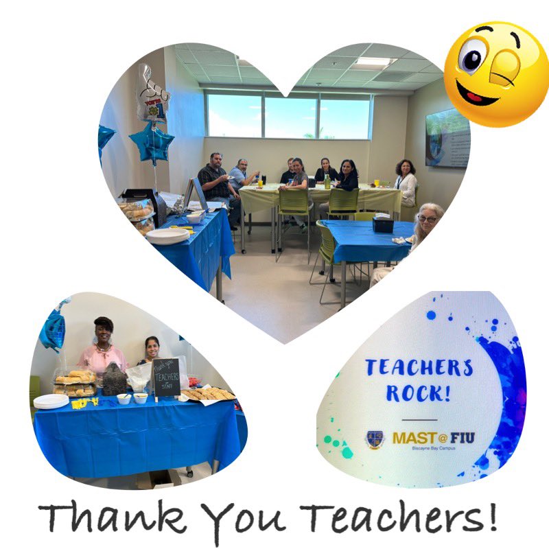 Celebrating our teachers all week long @mastfiubbc. Thank you for inspiring our students! A special thanks to @Publix Biscayne Commons 🥳for making it possible!  ♥️ #ConnectandInspireMDCPS