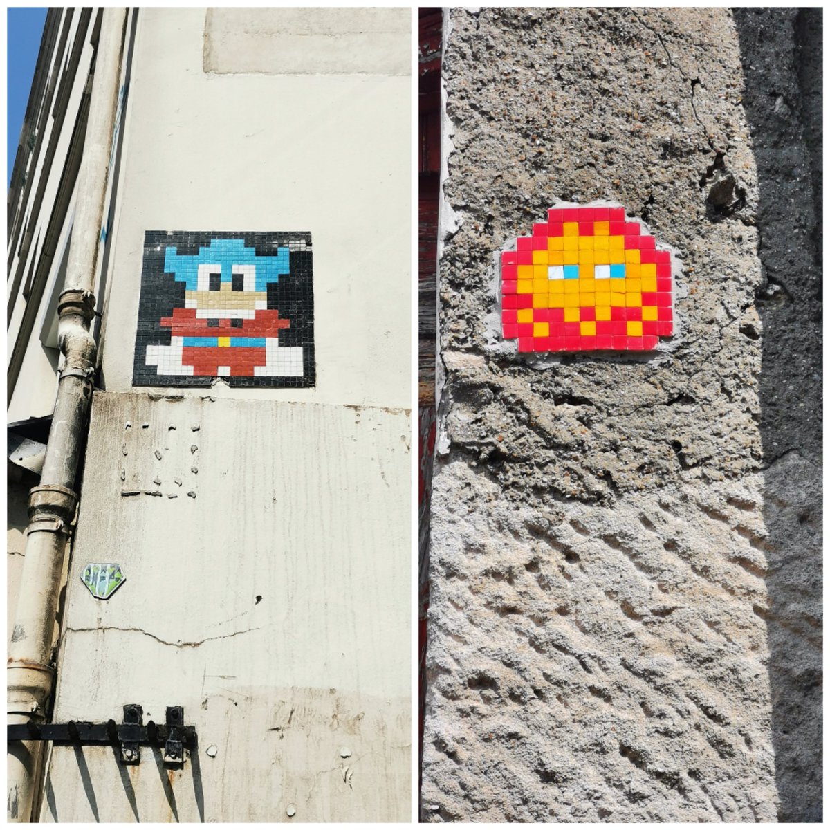 princessepepett's tweet image. Sortie #flashinvaders avec fiston
#pixelart #streetart