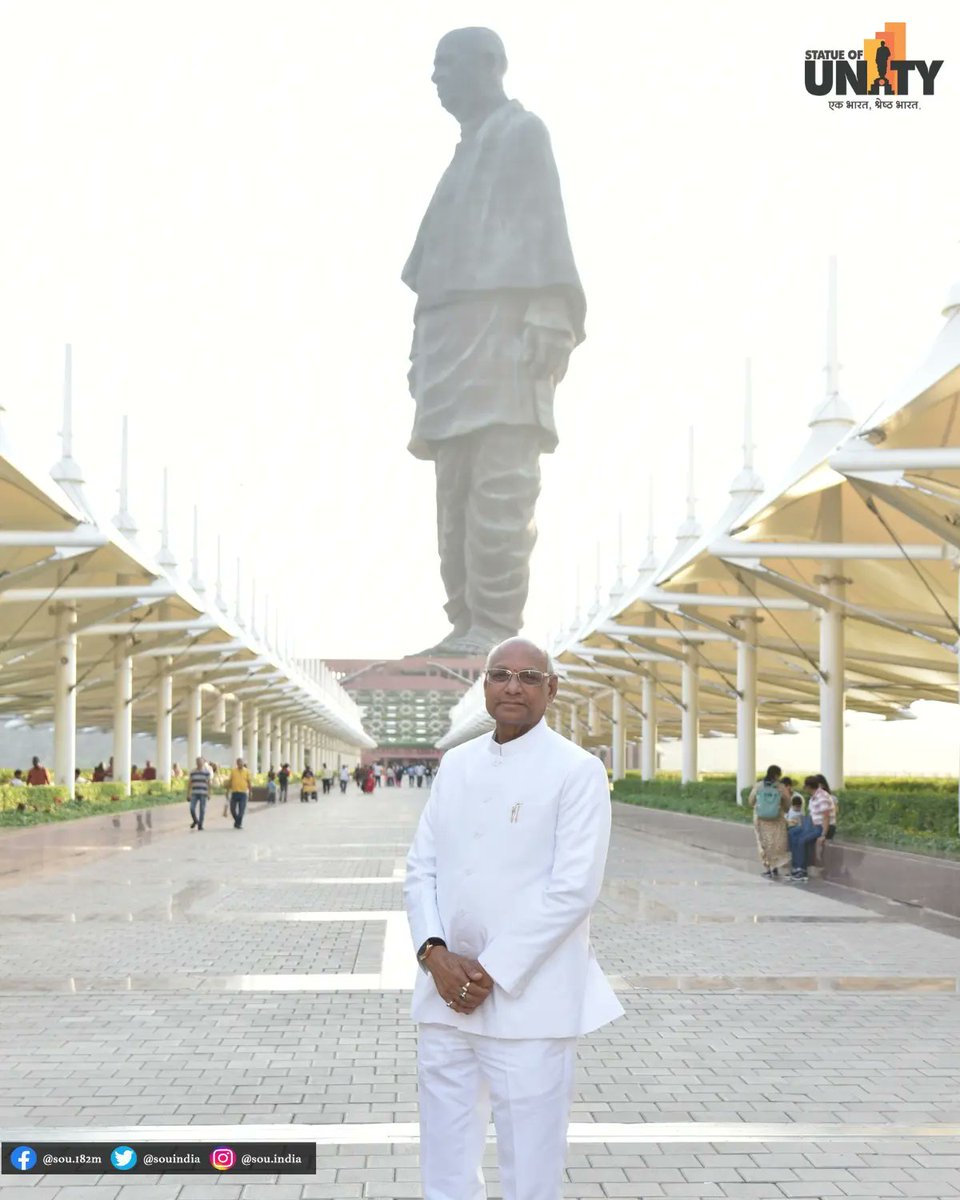 maha_governor's tweet photo. राज्यपाल रमेश बैस यांनी सरदार वल्लभभाई पटेल यांचे स्मारक असलेल्या 'स्टॅच्यू ऑफ युनिटी'ला भेट दिली. https://t.co/DBsihdImlq