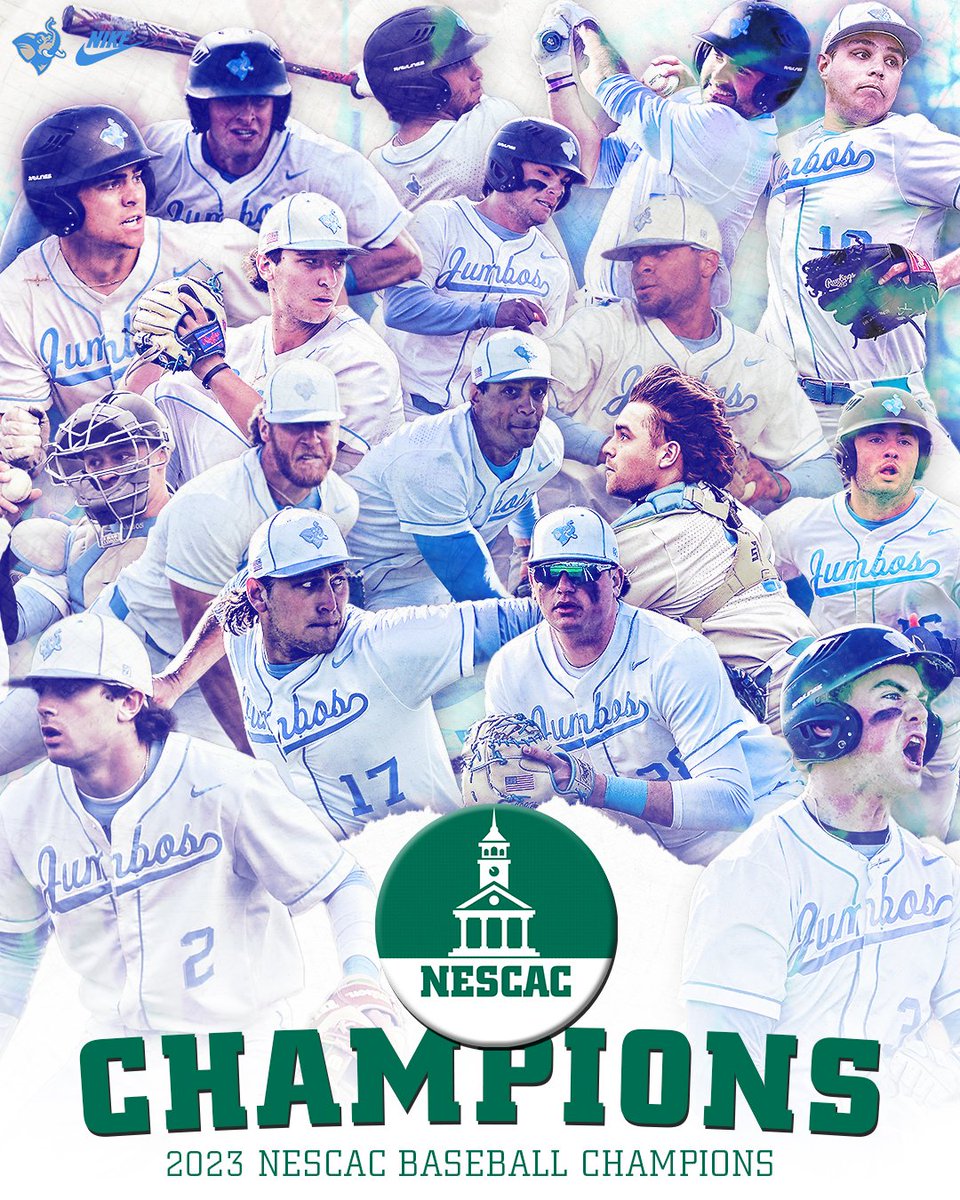 Tufts Jumbos (@tuftsjumbos) on Twitter photo BASE | CHAMPIONS!!!
<a href="/TuftsBaseball/">Jumbo Baseball</a> wins the NESCAC crown 12-1 over Middlebury this afternoon, thanks to a gem from Podeszwa and a 4-for-4 day from Patrick Solomon!!
Let's GO DANCING BOS!!!
#JumboPride // #GoJumbos // #d3baseball BASE | CHAMPIONS!!!
<a href="/TuftsBaseball/">Jumbo Baseball</a> wins the NESCAC crown 12-1 over Middlebury this afternoon, thanks to a gem from Podeszwa and a 4-for-4 day from Patrick Solomon!!
Let's GO DANCING BOS!!!
#JumboPride // #GoJumbos // #d3baseball