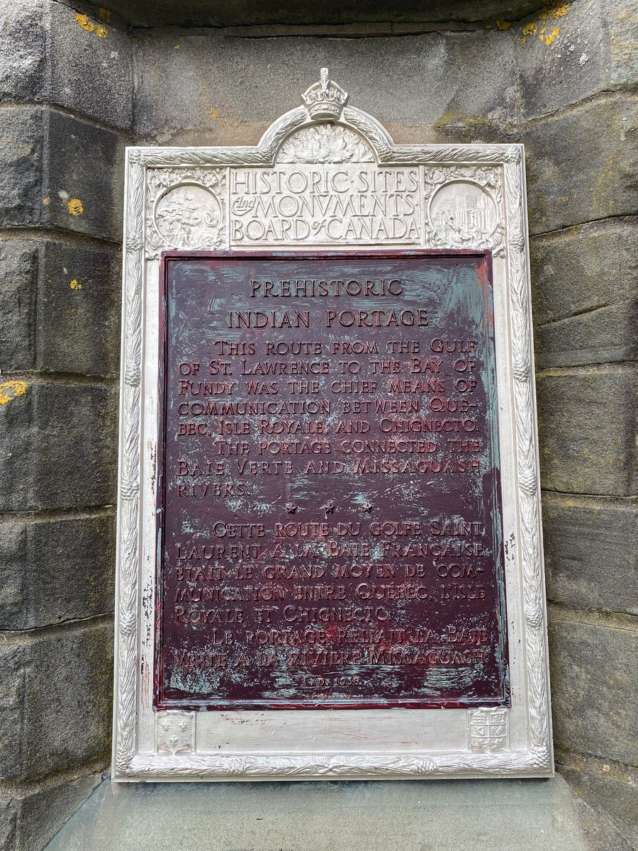 #MothersDay lunch at Bistro Le Chat Bleu in Baie Verte. 

How historic is this lovely village?

Even the plaques are closing in on 100 years old.

#ExploreNB
