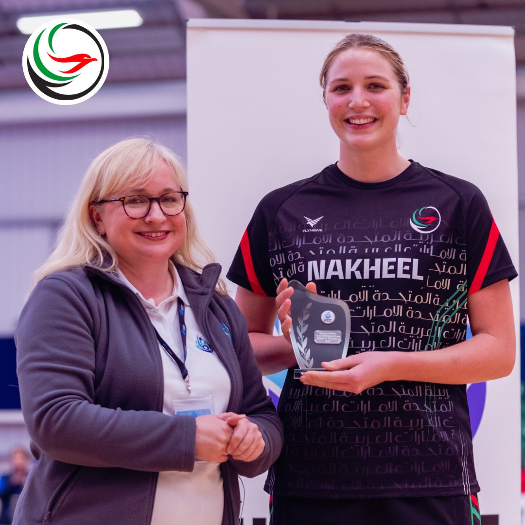 UAEnetball's tweet photo. 📣 We are so proud to announce…

🏆 Charlie Preston 🏆- Player of the Tournament at the Europe Netball Open Challenge Event 2023.

#uaenetball  #falcons #flyhawk #nakheel #worldnetball #europenetball https://t.co/BvmCoiKc5q