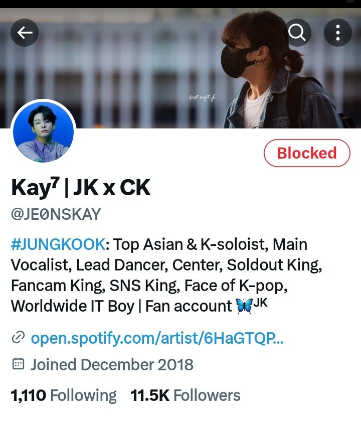 user JE0NSKAY with 11k followers and lil 7 in dn going around liking hate twts against 🐯 ‼Tag your moots to UNF, BLOCK & REPORT. 🔗twitter.com/JE0NSKAY?t=YUA…