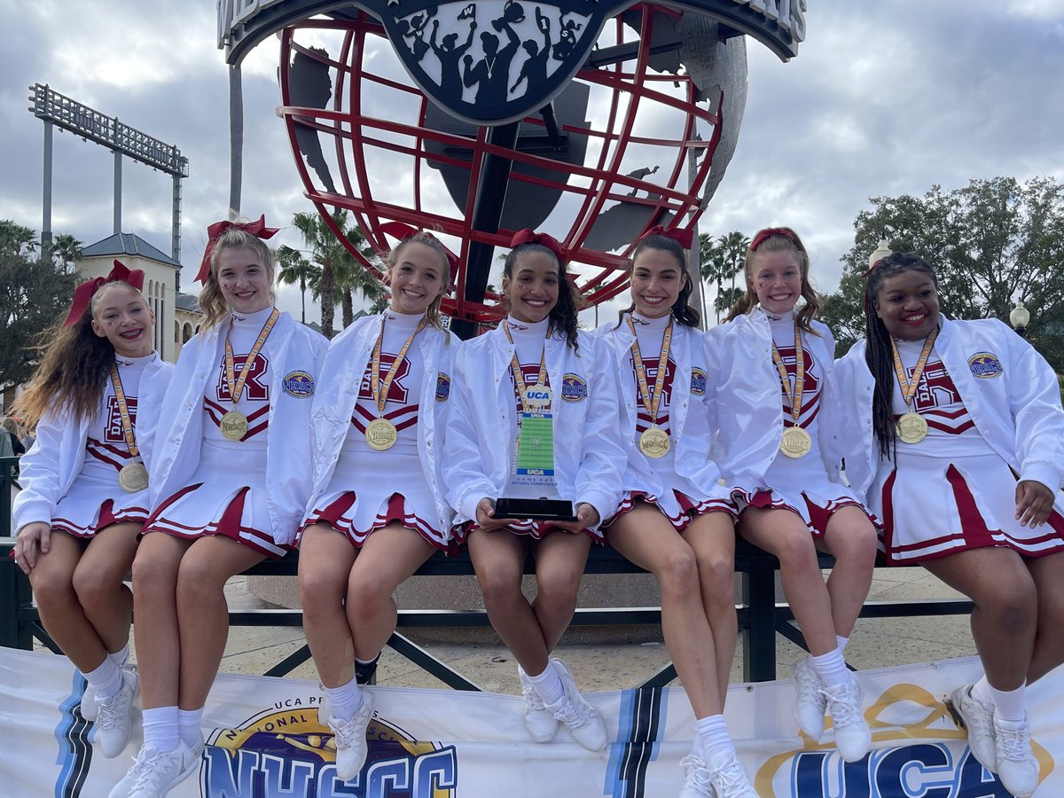 daleyeahcheer's tweet photo. Today we say *farewell* to these ladies. Good luck in your future endeavors, and may you cherish the moments that lead up to this picture. #OnceAWarrior #DaleYeah ❤️🤍 https://t.co/i6VzGqiWSL