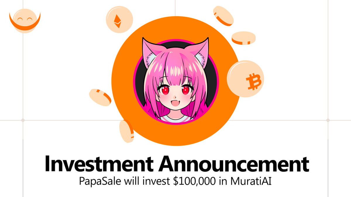 Papaecosystem's tweet photo. PapaSale Launchpad will invest $100,000 into the MuratiAI project @MuratiAI 🔥

We are the only launchpad that invests in the projects hosted on it's platform.

NOW it's easy for everyone to find Real projects to invest in! JOIN @Papaecosystem

▫️PapaSale group: https://t.co/mGBpmTfo0e
▫️Papasale twitter: https://t.co/0NNxvO3hf0

#BNB  #BSC  #Crypto #Papasale