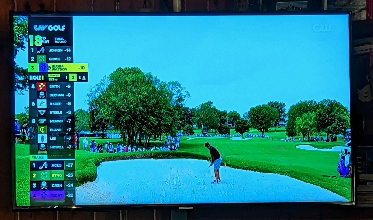 NancyRo62802542's tweet image. Lauren in @bubbawatson hometown @VisitPensacola FL enjoying #livgolftulsa this  Sunday, where our beaches are as white as this bunker!! #livbroadcast #RangeGoatsGC #BubbaGolf @RangeGoatsGC @livgolf_league #GoatGang