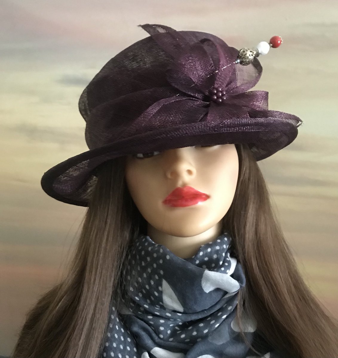 Excited to share this item from my #etsy shop: Dusky purple natural fibre occasion hat with bespoke hat pin summer / garden party / wedding / Derby #purple #wedding #classic #dusky #bespokehatpin #summer #gardenparty #formal #elegant etsy.me/3BqnvKP