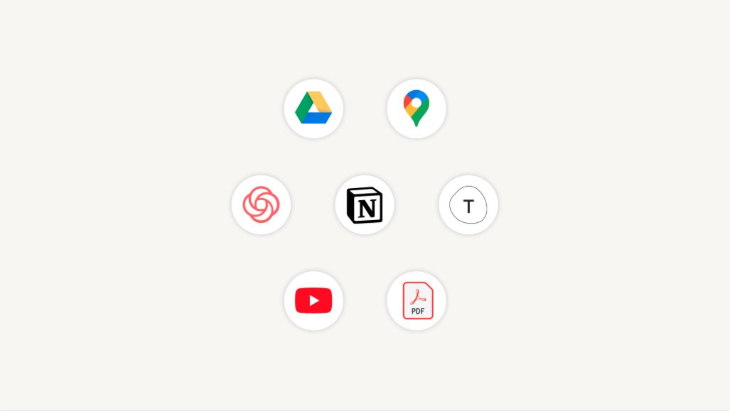 Usa <a href="/NotionHQ/">Notion</a>  para controlar todas tus aplicaciones desde un sólo lugar!

Usa el bloque /embed y aprovecha las más de 500 integraciones con las que cuenta Notion, como Google Drive, Loom, Google Forms y Google Maps. 🌎 #Notion #Integraciones