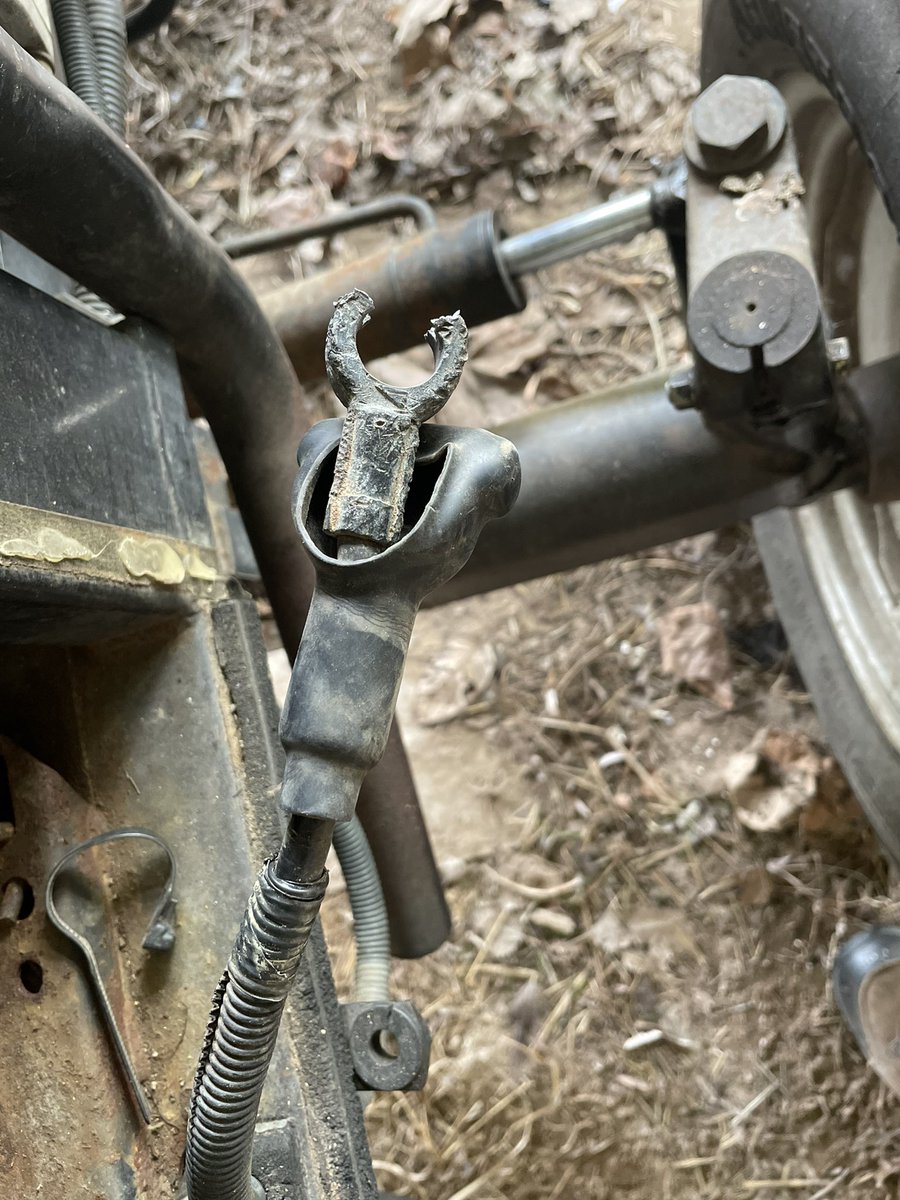 cousin_phil_'s tweet photo. When one project turns into a bigger project… life on the farm! Broken battery terminal… #oldtractor #projectsonprojects time for a little TLC for the old gal! HAPPY MOTHER’s Day to the moms! https://t.co/CaxO8NTSlX