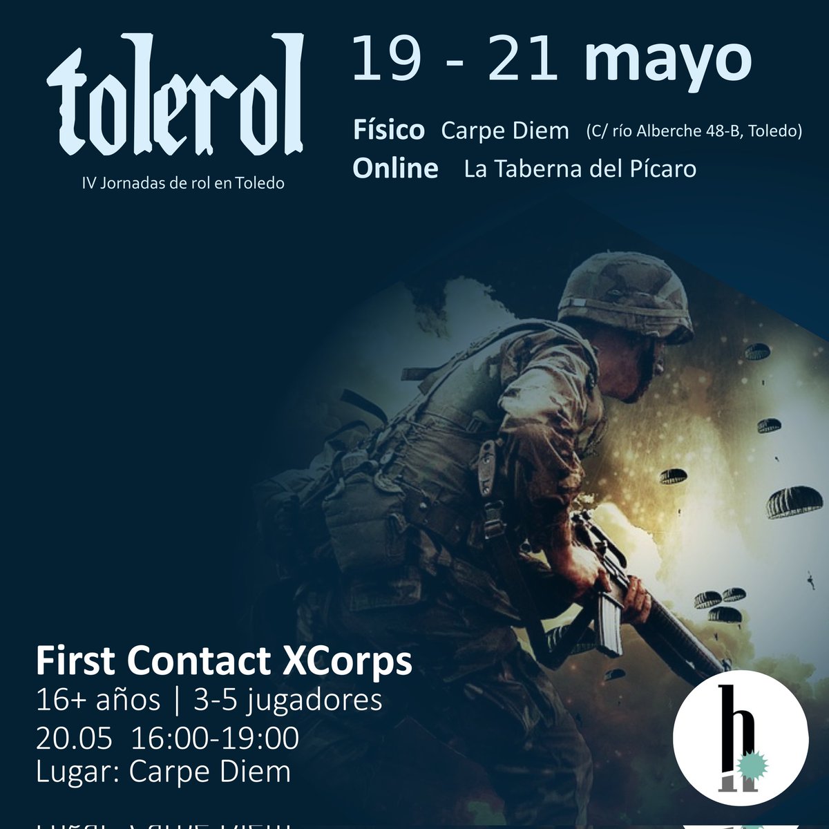 tolerol_'s tweet photo. El sábado por la tarde podrás jugar First Contact XCorps, un juego de @holocubierta en el que vivirás por la supervivencia en la piel de un aldeano o aldeana en un pueblo sitiado por el ejército.

Inscríbete en https://t.co/1PvW8thiKO

#xcorps #rol #muchorol https://t.co/AhBHHBJZ5G