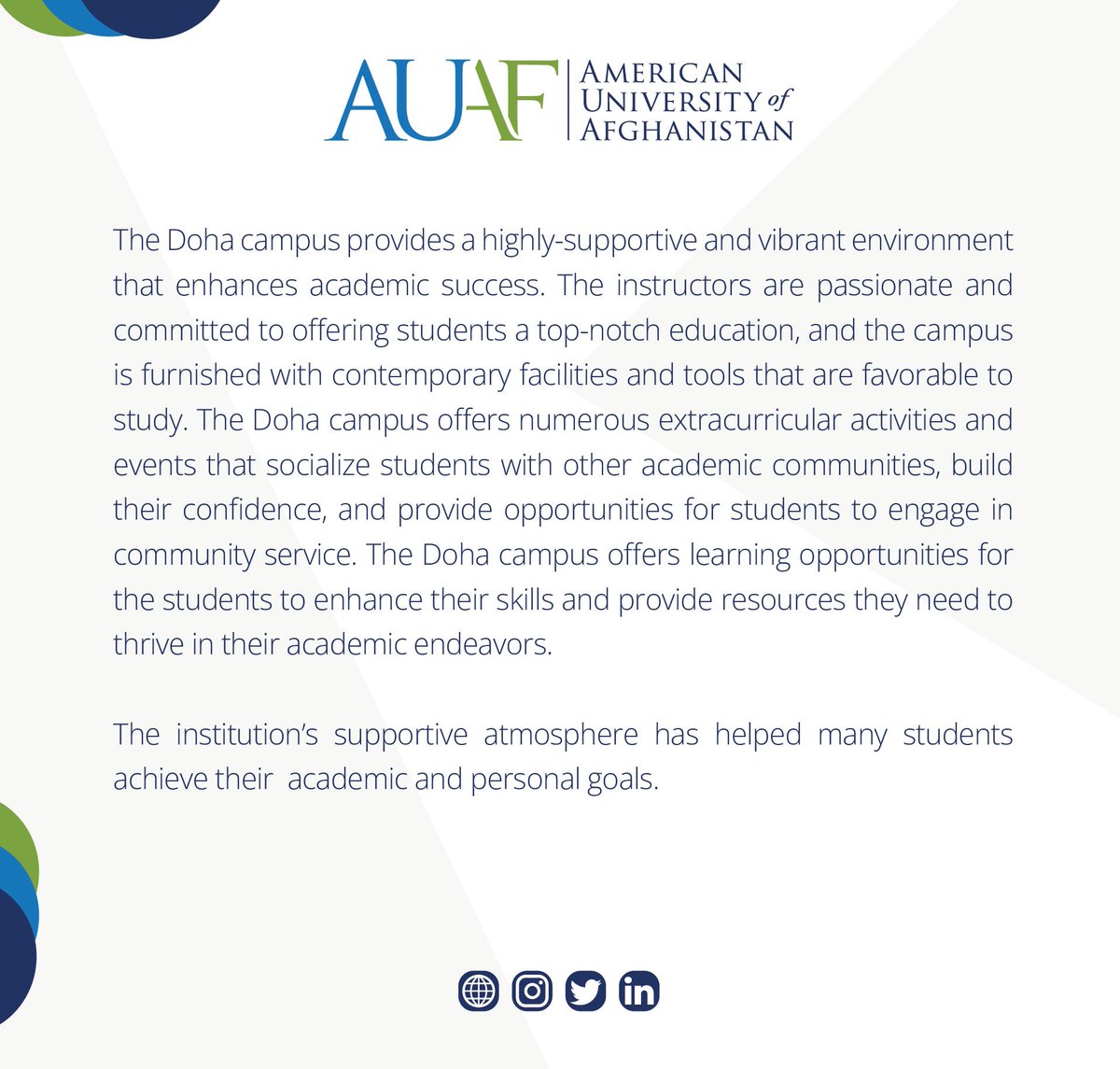 American University of Afghanistan tweet media
