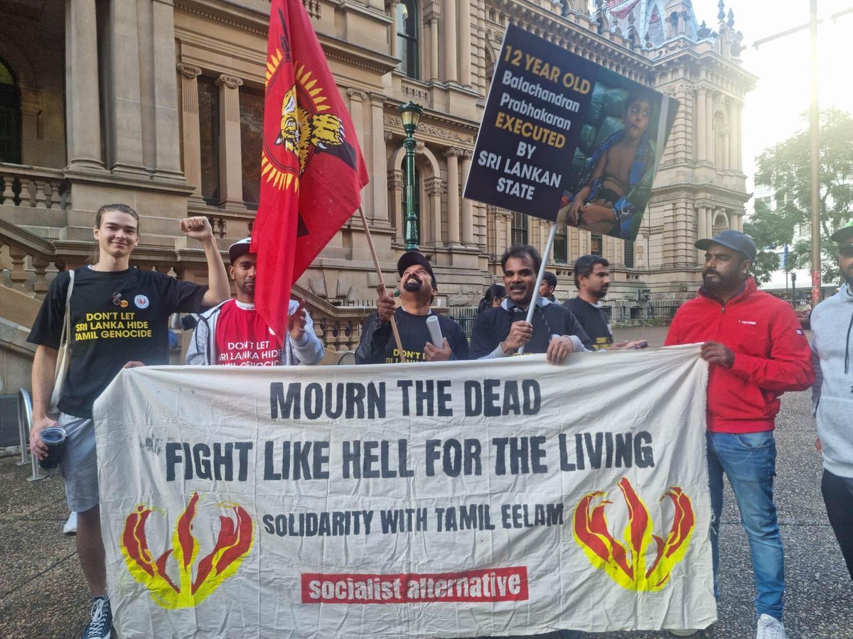 Solidarity with Eelam Tamils ✊🏽❤️
#TamilGenocide Remembrance Day
#Mullivaikal Massacre
Remembering the Tamil victims and survivors of the Mullivaikkal massacres in 2009.@RedFlag_SA