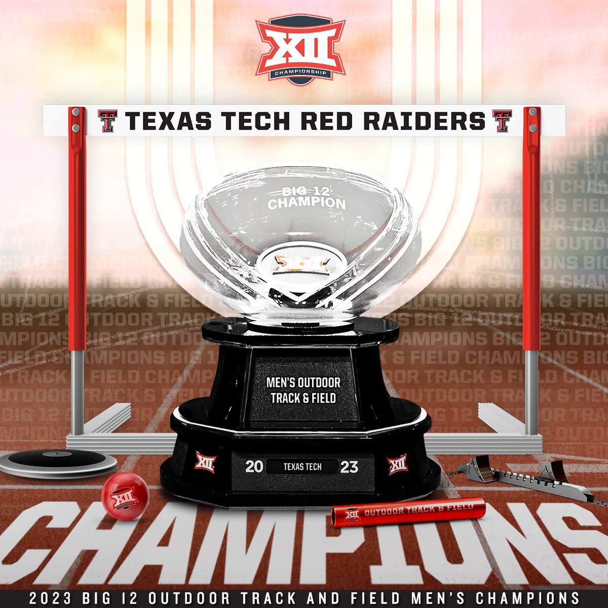 Big 12 Conference (@big12conference) on Twitter photo โจ๐พ๐๐๐๐๐๐ฟโจ
<a href="/TexasTechTF/">Texas Tech Track & Field</a> are the 2023 #Big12TF Outdoor Men's Champions๐ฅ๐ โจ๐พ๐๐๐๐๐๐ฟโจ
<a href="/TexasTechTF/">Texas Tech Track & Field</a> are the 2023 #Big12TF Outdoor Men's Champions๐ฅ๐