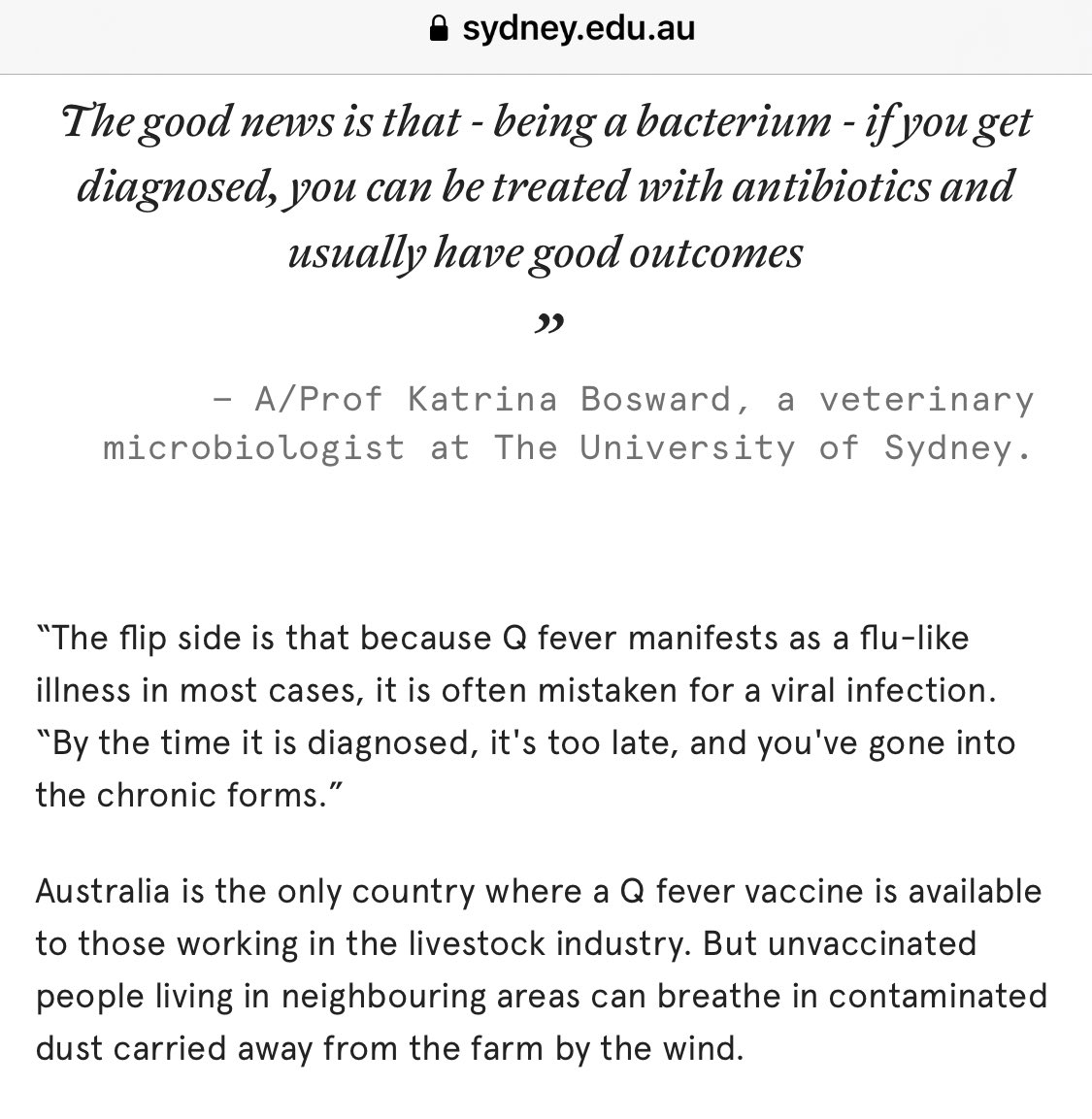 alexa2Ba's tweet photo. 🇦🇺 "La vaccination du bétail 🆚 fièvre Q pourrait sauver des vies et de l’argent"
Ils n’ont pas appelé #IhuMiGate et #RaoultGate et son HCQ😜 https://t.co/l9EZEPYrpl