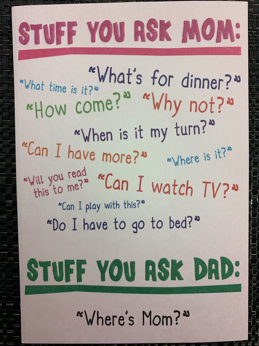 Charlie nailed it this year with this card! 
Yep, Where’s Mom??