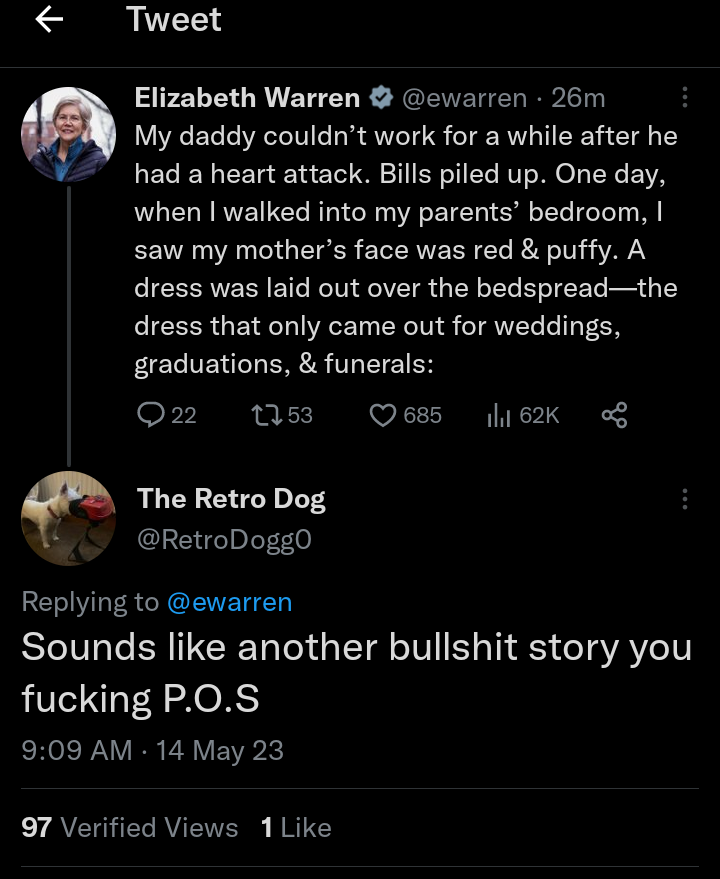 GeneAustinw's tweet photo. @NoLieWithBTC Yep. Warren's mother's day tweet. This breed of republicans brought out the worst traits. https://t.co/OBMvMV9HLk