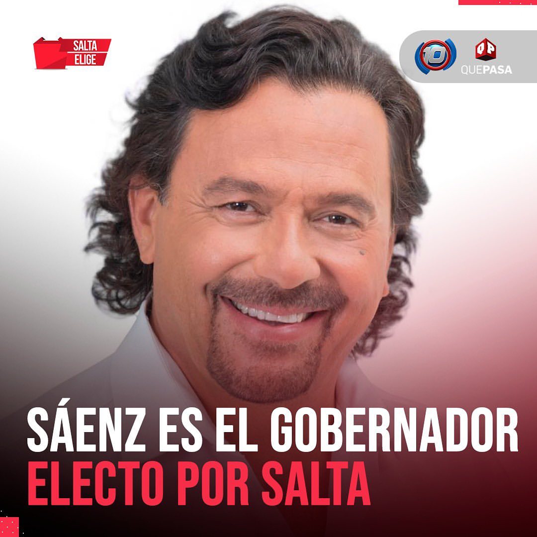 🗳 #SaltaElige SÁENZ GANÓ EN LAS URNAS, Y CONTINUARÁ COMO GOBERNADOR DE LA PROVINCIA DE SALTA