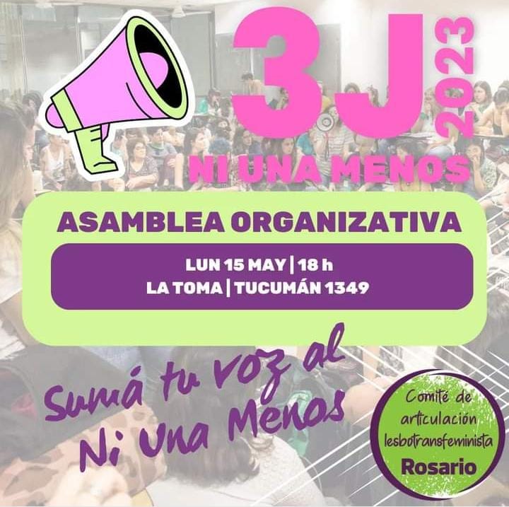 MujeresCNM's tweet photo. El 3J volvemos a las calles! Ni Unx Menos es una fuerza colectiva, un grito único, una acción que sobre el dolor de gritar Basta de femicidios, Ni Una Menos, Vivas nos queremos

Asqmblea organizativa #Rosario
 lunes 15/5  18h - La Toma

#niunamenos #3j #feminismos #escontodes https://t.co/FKapfRkP3x