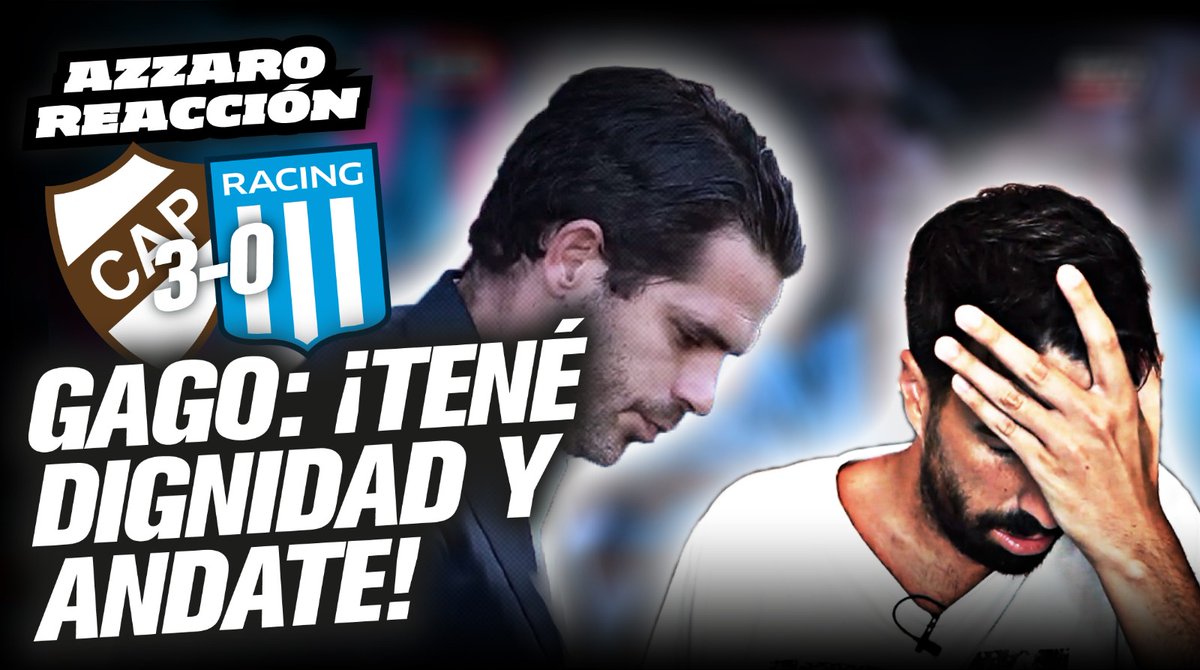 FlavioAzzaro's tweet photo. YAAAAAAA EN MI CANAL DE YOUTUBE: 

#GAGO: ¡TENÉ DIGNIDAD Y ANDATE!, S
#RACING JUGÓ MUY MAL Y PERDIÓ ANTE #PLATENSE POR 3 A 0.

LES DEJO EL LINK:
https://t.co/sS5dk9MmXP https://t.co/zWseXWXKdM