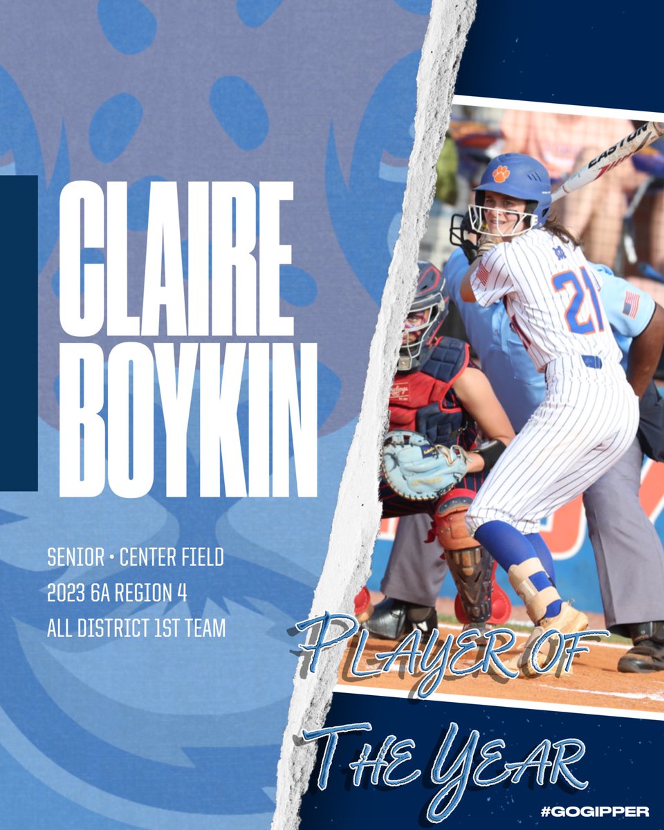 MCSoftballJags's tweet photo. CONGRATULATIONS @claireboykin!! PLAYER OF THE YEAR!! 💙🧡 https://t.co/8soeuTFLBL