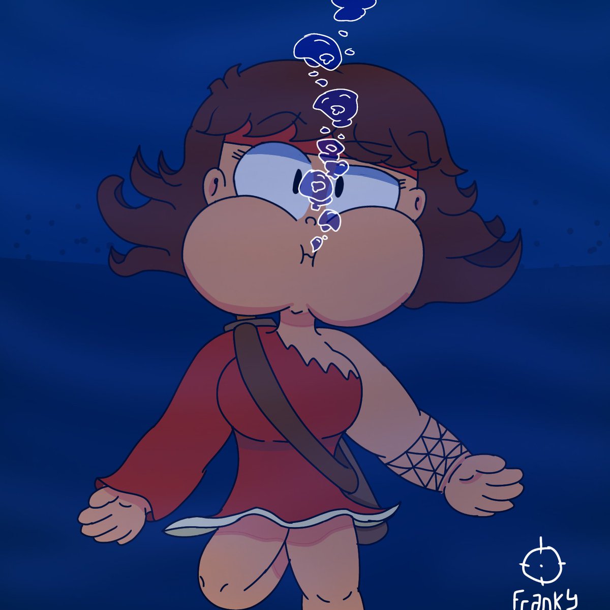 As you were scuba diving in the depths, you manage to find an young tribal girl "what is she doing around here?" You ask yourself. She seems to be certainly confused with all the equipment you have. She probably never see anything like that in her life