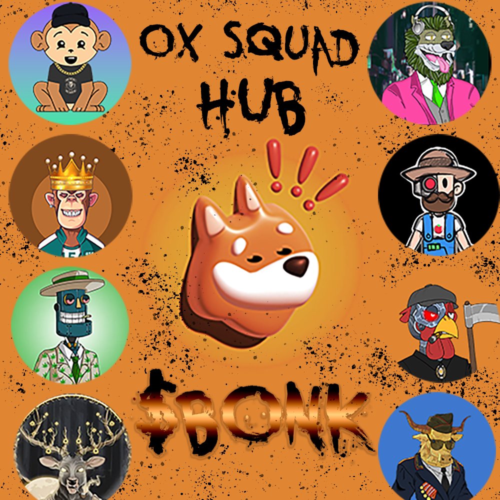 #TheOxSquadHub is a collection of 8 projects brought back from the dead. We have over 27,000 NFTs staking for $BONK and we have plans to reward our active holders with something special coming soon! We are in a bear market but we are still building! 

#NFTs
#Solana
#NFTCommunity