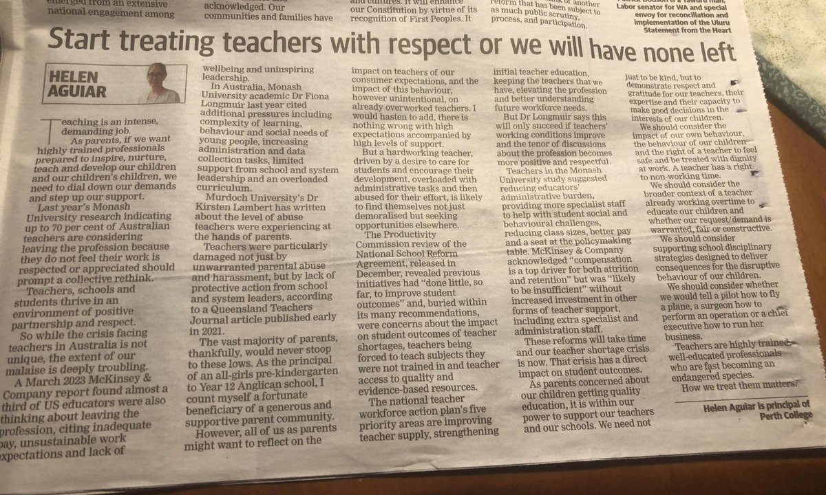 technanna2's tweet image. This article!One of the few professions where your years of study and expertise account is undervalued.Staff in schools deserve our respect - few ppl appreciate the extraordinary time and effort that is expended daily to create learning environments that are safe and engaging.
