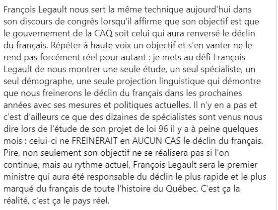 DrouinDa's tweet image. Extrait de la réponse de #PSPP à François Legault - FB
facebook.com/pspp.quebec