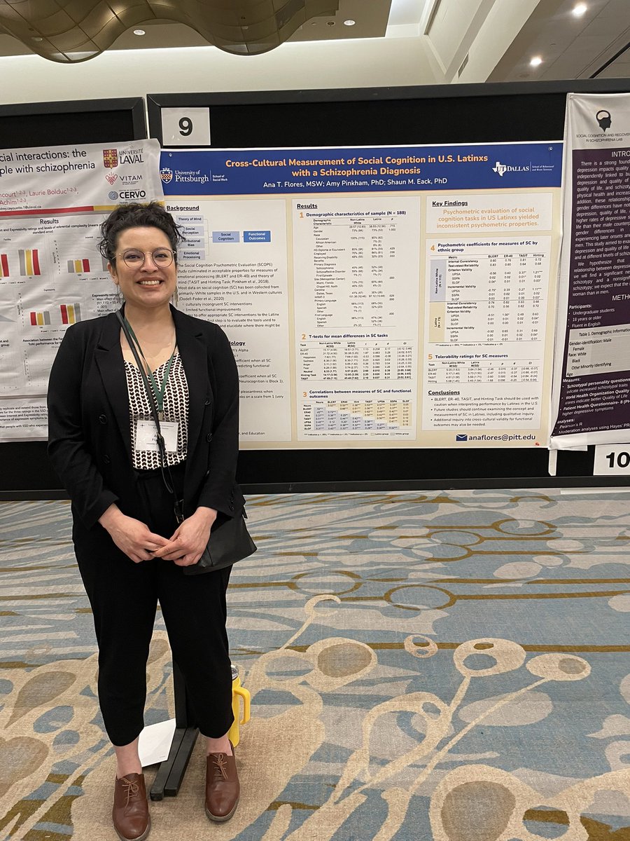 Poster at <a href="/SIRSGlobal/">Schizophrenia International Research Society</a> ! making progress towards increasing knowledge of the experiences of Latinxs living with schizophrenia in the US. 💪🏽