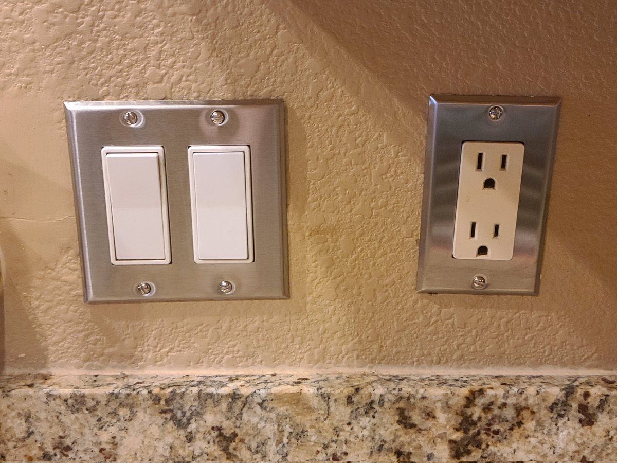 PrincessBravato's tweet photo. So me doing the bathroom project has my husband doing all the outlet covers like I did in the bathroom.
And all door handles done
Amazing what the little stuff does.
#Homeownerfun https://t.co/LyhkqQsNys