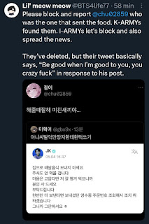 BTS_army_13__'s tweet photo. Wait what the fuck is happening with 🐰?? I didn't even knew this whole day, please k-armys we need your help please go to the police station and report this, bighit need to take a strict action against her🙂

PROTECT JUNGKOOK
LEAVE JUNGKOOK ALONE
JUNGKOOK WE LOVE YOU https://t.co/kyK6J2v2OW