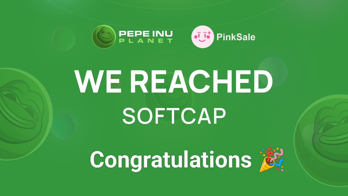 🐸 Hello community! We reached our Softcap within 30 Minutes. 

🔥 Pepe Inu Planet on Fire 🔥

🌸 Join Pinksale Fairlaunch: pinksale.finance/launchpad/0xAC…

#pepe #bnb #meme #BTC #Pinksale #bsc