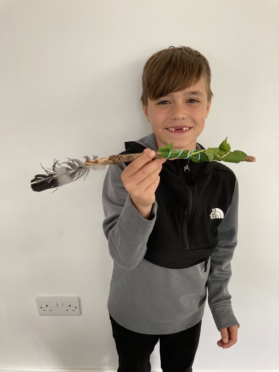 EleFerri's tweet photo. @AvonwoodYear3 @thefreshairclub Luca has been loving forest school and has been practising his survival skills by making his own arrow whilst playing at the park with his friends!! https://t.co/sfTIyUsHp5