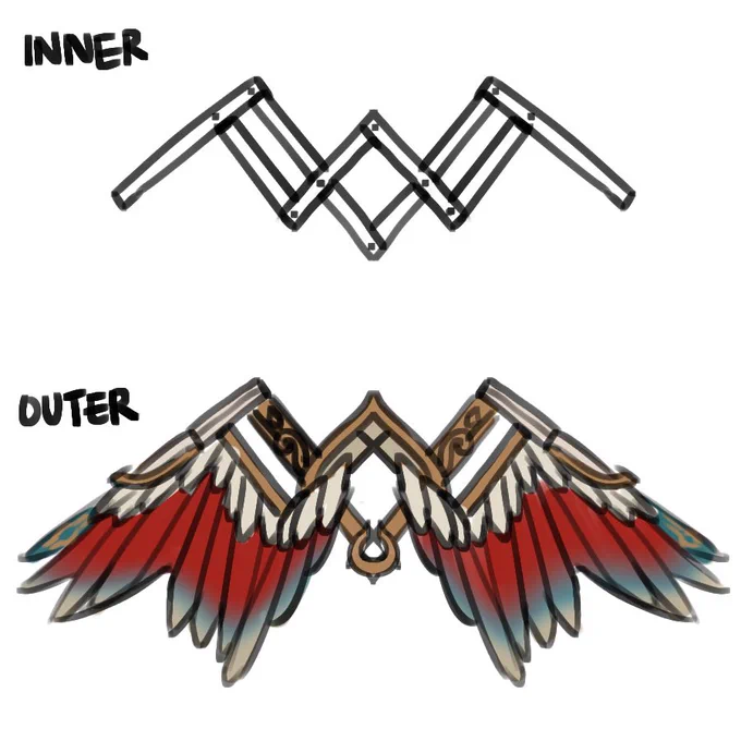 guess who's making kaveh-inspired wings for my final