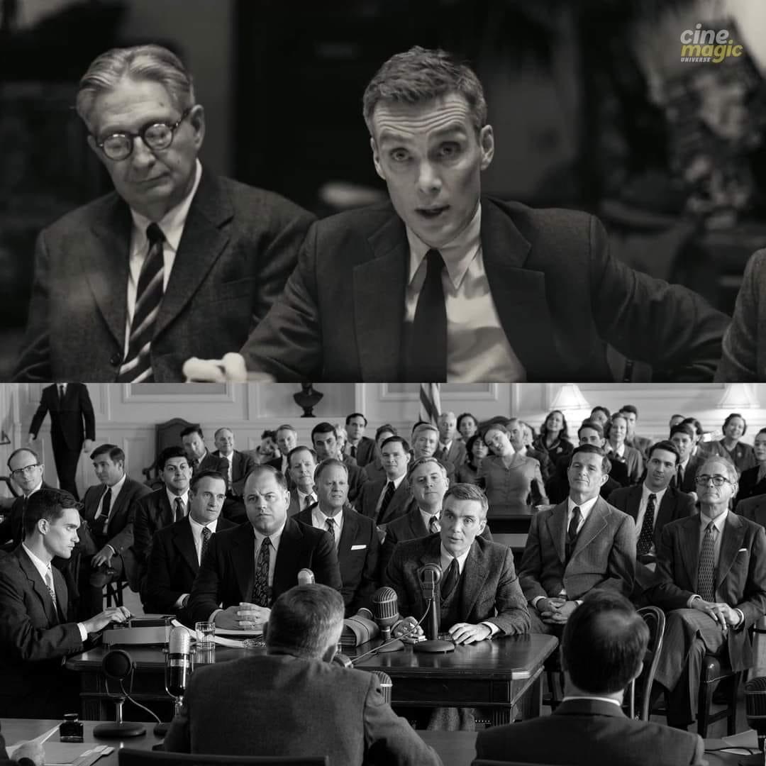 Christopher Nolan hired real scientists as extras for ‘Oppenheimer’s board hearing scenes “We needed the crowd of extras to give reactions & improvise, & we were getting impromptu, educated speeches. It was really fun to listen to” (via @ew)