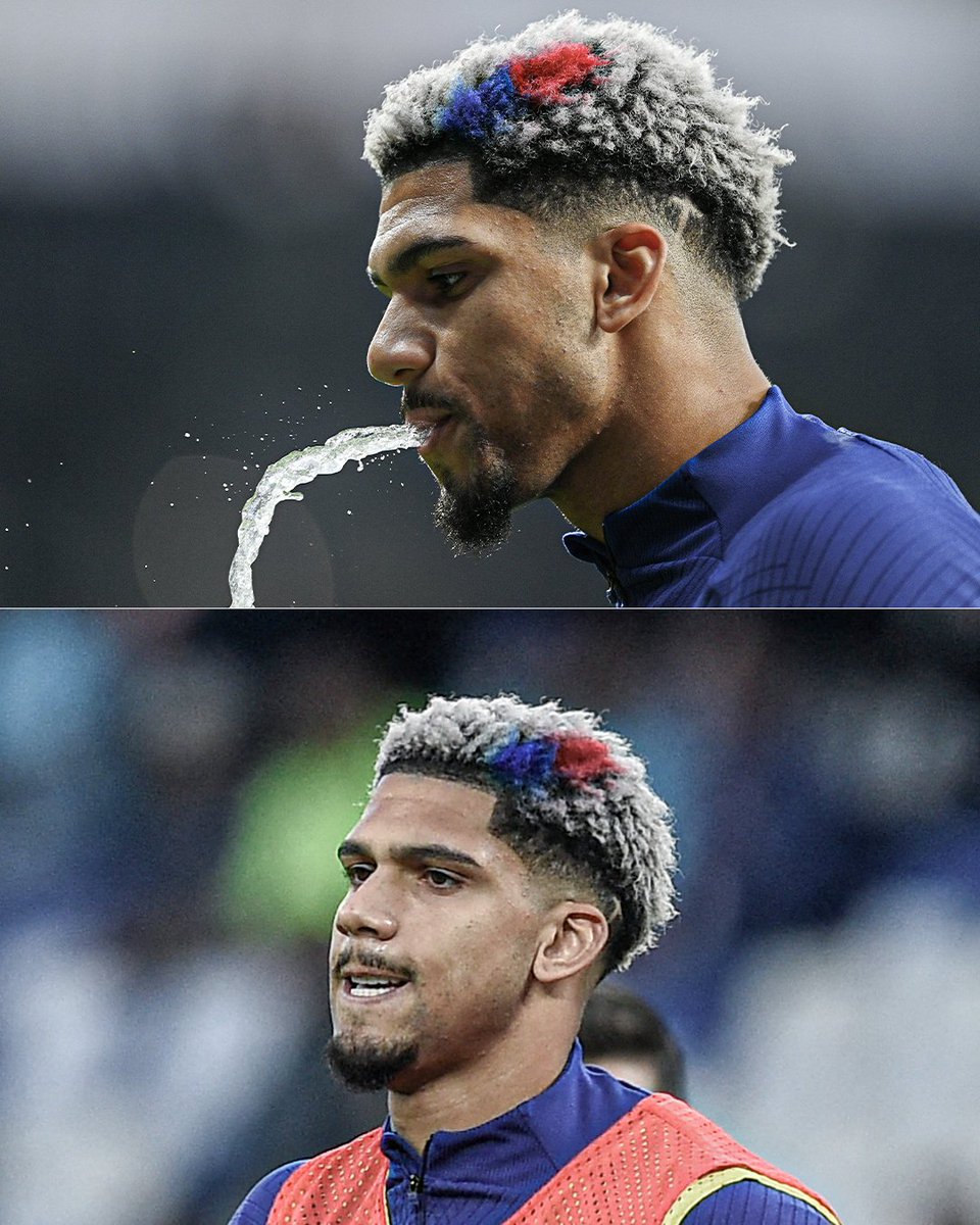 Ronald Araujo dyed his hair Barca colours for the title-clinching match 🎨