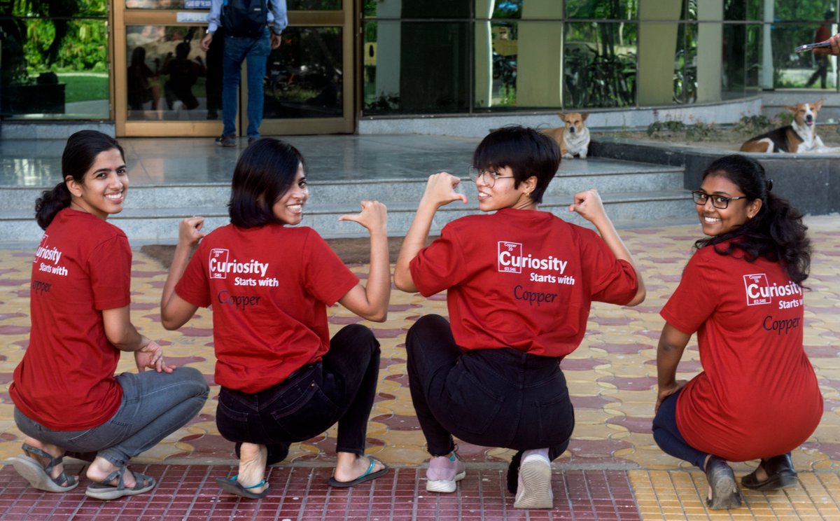 Our lab has a 'lab t-shirt' now!! So, a mandatory group photo wearing it.
Designed by our own <a href="/MajiSaptarshi/">Saptarshi Maji</a> 
<a href="/iiserkol/">IISER Kolkata</a> #CopperMetabolism #Microscopy #MembraneTrafficking