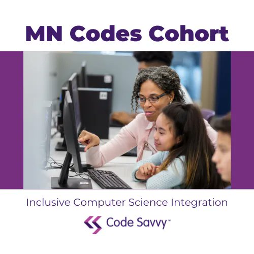 MN Educators - Do you want to be a part of an innovative project that helps you integrate computer science into your classroom?

Applications are open until June 12th... don't wait too long to sign up! 
buff.ly/3JDfBmp  

#MNTech #EdTech #MNEd #CSforAll #MNCodes