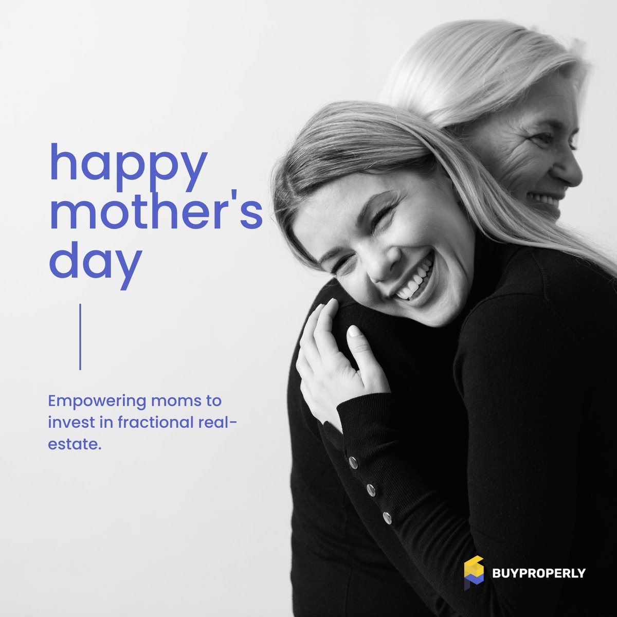 Give your mom the gift of fractional real estate this Mother's Day with BuyProperly. Invest without high costs or a time-consuming process of buying an entire property. #MothersDay #WomenInRealEstate #Investing #AlternateInvestments #AI #Returns #ROI #FractionalRealEstate