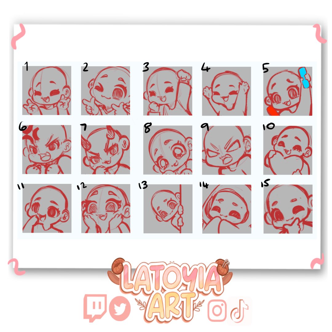 YCH Twitch emotes

Emotes-
$20 each
3 for $50 
5 for $90

$12 extra each to get them animated

-First come first serve
-Only one version of each emote available 

Comment to claim which you want

#emote #TwitchEmoteArtist #twitchemote #twitch #smallstreamer #vtuber #VTuberAssets