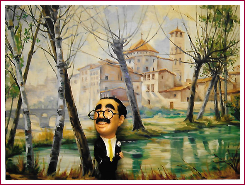 grafopata's tweet photo. Fotografia realitzada a l’ estudi  “ Plumilla Publicitat  de Sabadell
Figura i decorat per L. Anglada.
Projecte  pel 100 aniversari, homenatge de Groucho Marx, 1979
Format: 205 X 116 cm https://t.co/KIt6LScyX8