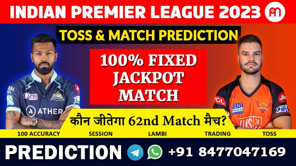 predictionmania's tweet photo. 62nd Match GT vs SRH Today Match Prediction
62nd Match GT vs SRH Today Match Prediction The cricket fans are ready to witness yet another big battle of the IPL 2023. The 62nd match of the Indian Premier League 2023 is scheduled to play between Gujarat

https://t.co/BHG6wRMF7G https://t.co/gVN00OAkO8