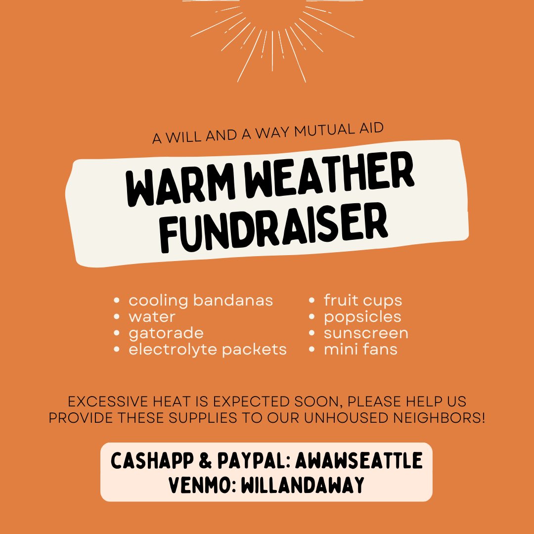 Excessive heat can be extremely dangerous for folks living outside. Help us raise money for cooling and hydrating supplies so we can keep our neighbors safe!