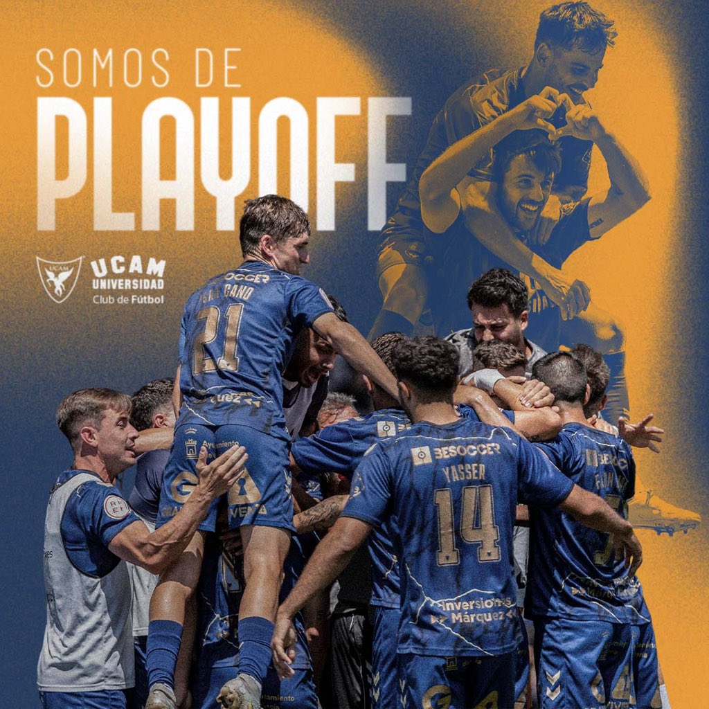 UCAM's tweet photo. ¡OTRO FIN DE SEMANA PARA LA HISTORIA!

✅ @UCAMMurcia, plaza europea y a seguir peleando por el play off
✅ @UCAMMurciaCF en la fase de ascenso a Primera RFEF
✅ @UCAMCartagenaAt, subcampeón de España sub20