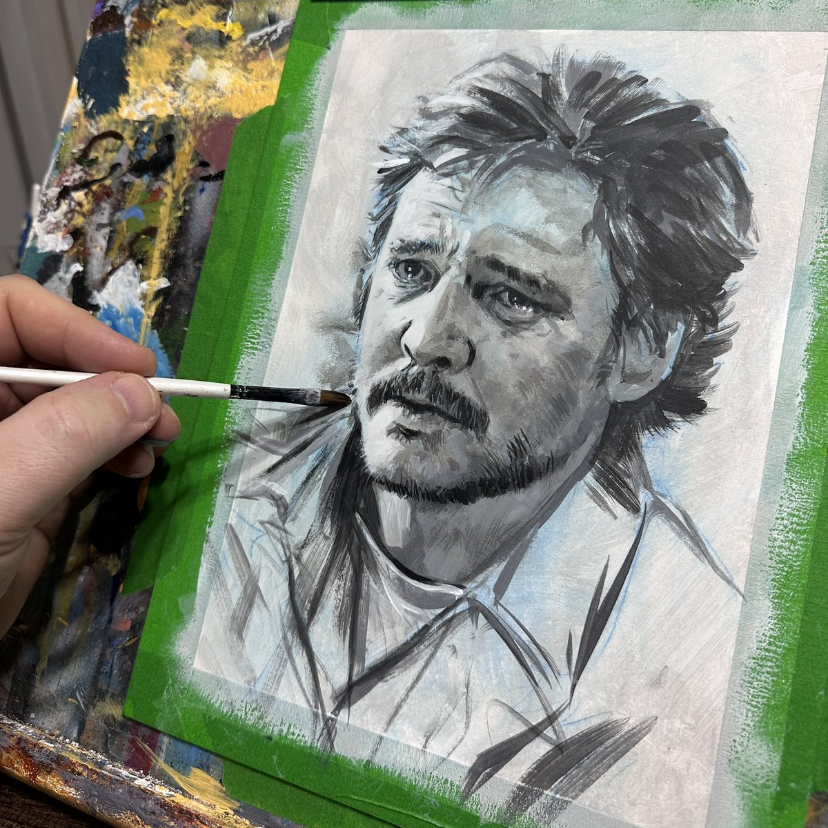 JimJeroo's tweet image. “Failing in my sleep” (pencil / acrylic / illustration board) up on the site tonight ❤️