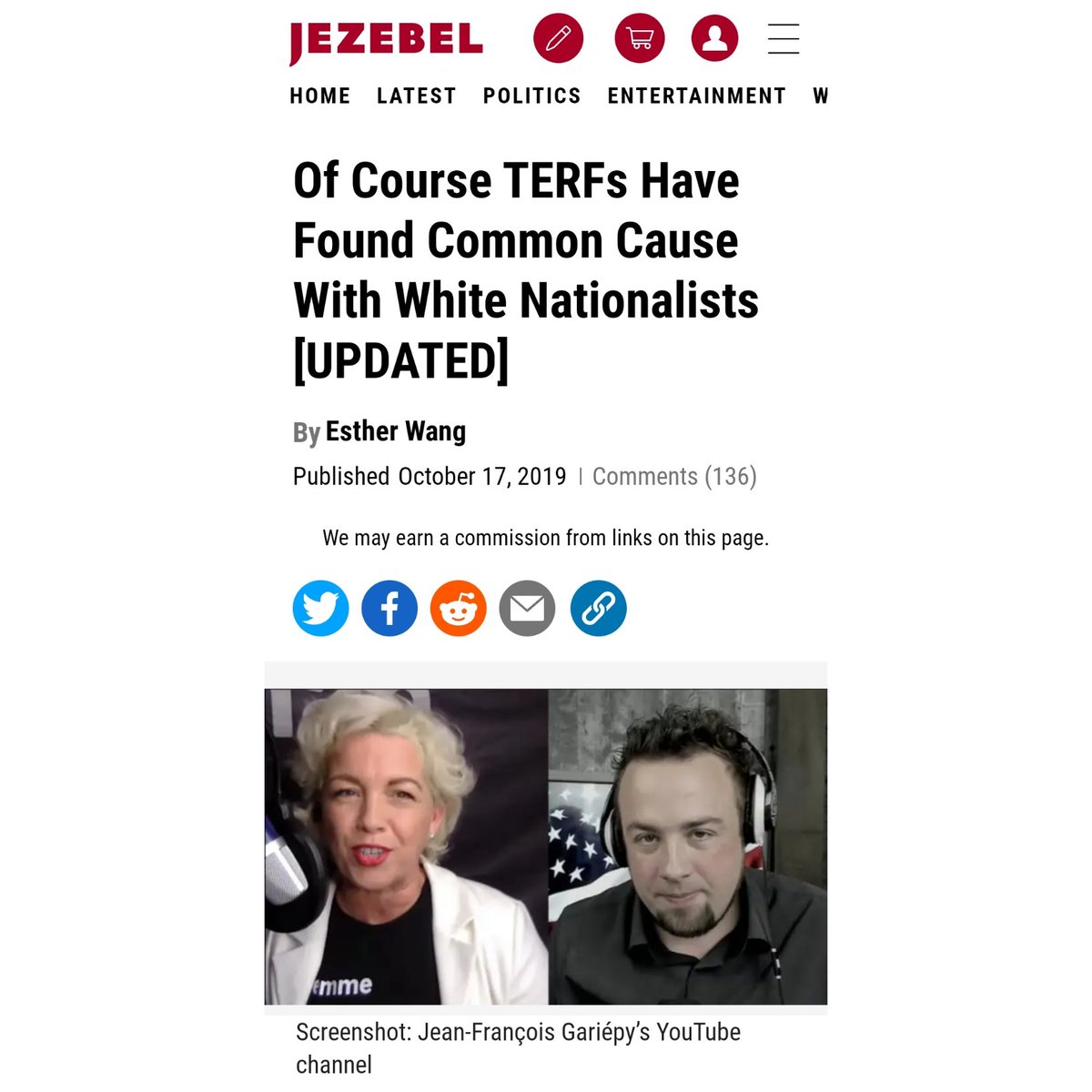 Of Course TERFs Have Found Common Cause With White Nationalists....

jezebel.com/of-course-terf…

#terfs #gendercritical #antitrans #whitenationalists #fascists
