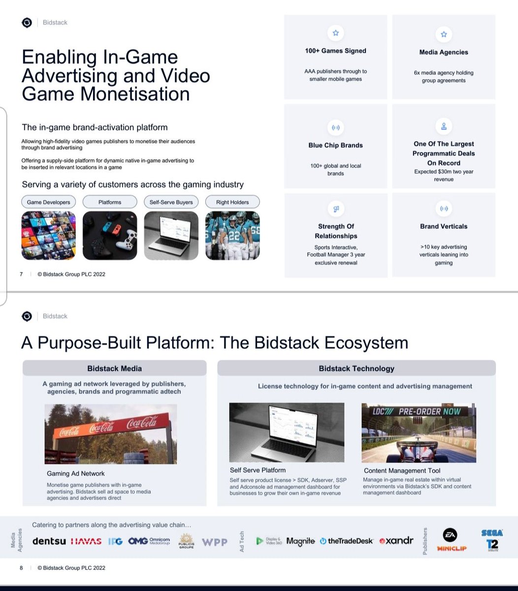 IbnBashir5's tweet image. #bids #bidstack #aim  nice to see the business maturing, azerion dispute clearly affecting the current sp however there is a clear ramp up in the U.S and visible signs of ads in Europe. Exciting opp mvng frwd at this price. 2022 IP below for those looking to add or top up. 1/2