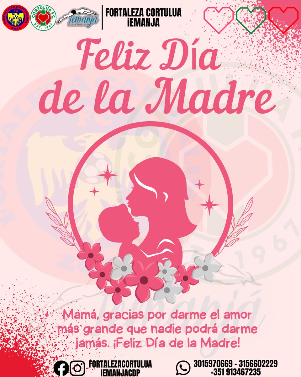 FortCapitalina's tweet photo. 🫶🫶🫶Que todos los días sean para celebrar junto a tí, GRACIAS MAMÁ❤️💚🤍
.
.
.
#AcademiaCorazón #Fortalezacapitalina #Cortuluá #FortalezaCortuluá #Equipocorazón #CanteraCorazón #TorneoNacional #YocreoenmiLiga #ElplanesMaracaná #Sub17 #CopaMetropolitana #Sub15 #Sub13 https://t.co/AInGBCGVUZ
