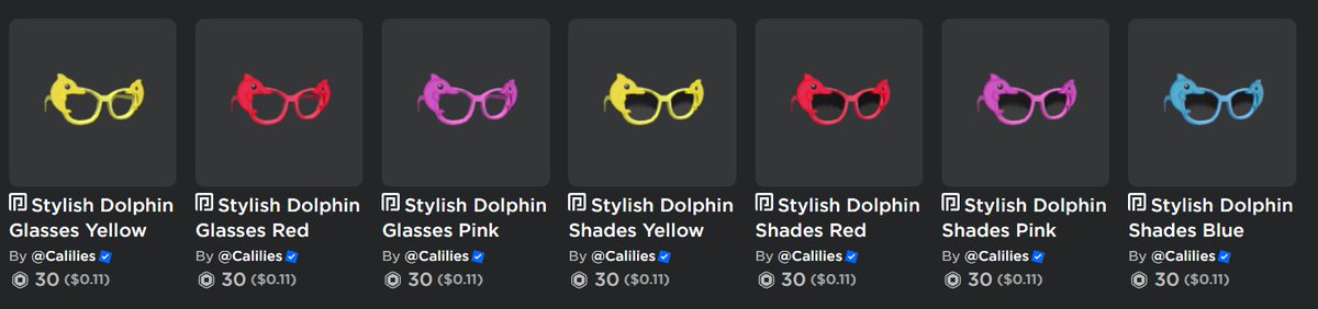 Calilies's tweet image. Dolphin Shades &amp;amp; Glasses out now!

#UGC #RobloxUGC #RobloxUGCItem #UGCITEM

roblox.com/catalog?Keywor…